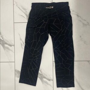 Kids Black Geometric Leggings